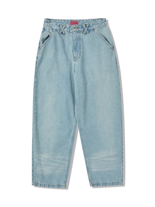 CAT WASHED DENIM брюки LIGHT BLUE