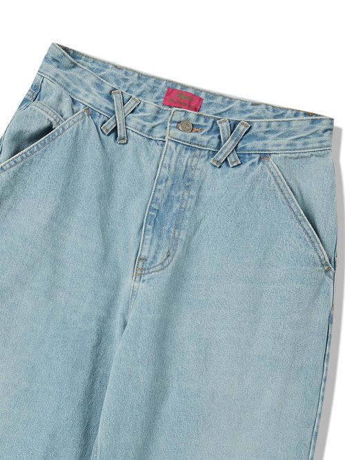 CAT WASHED DENIM брюки LIGHT BLUE