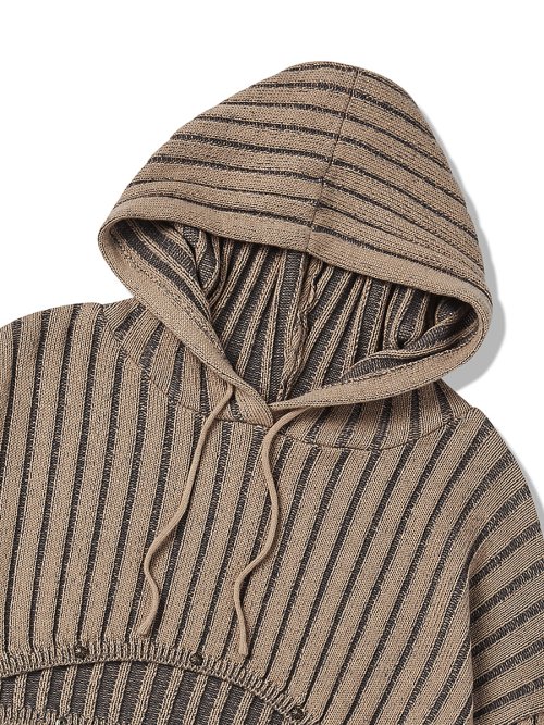 резинка трикотаж болеро с капюшоном BEIGE