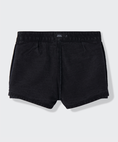 Women's Low Rise Denim Mini Skirt [Washed Black] thumbnail 6