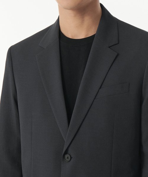 Cool Touch Relaxed Basic Blazer [Gray] thumbnail 4