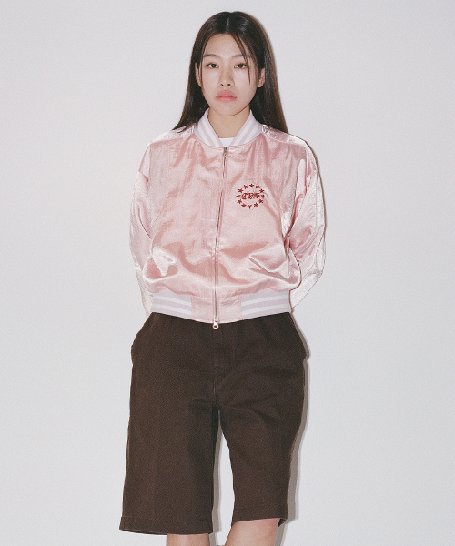 W SIDELINE BOMBER JACKET PINK(CV2ESFB963A)