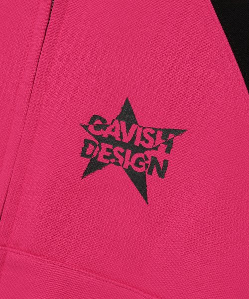 W RAGLAN BLOCK ZIP UP HOODIE PINK(CV2ESFM480A)