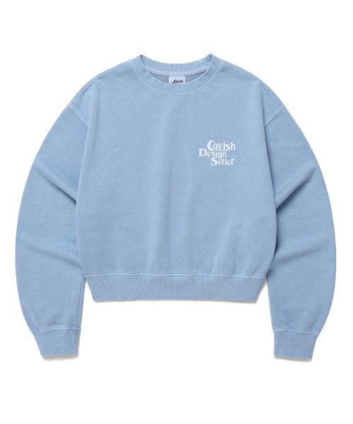 W PIGMENT SELLER LOGO SWEATSHIRT BLUE(CV2ESFM444A)