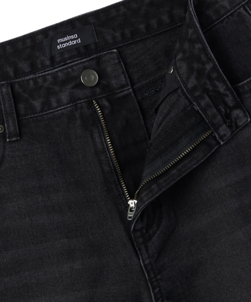 Womens Bootcut Denim Pants [Washed Black] thumbnail 3