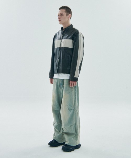 веган кожа рэглан лайн байк рэйсинг куртка джампер