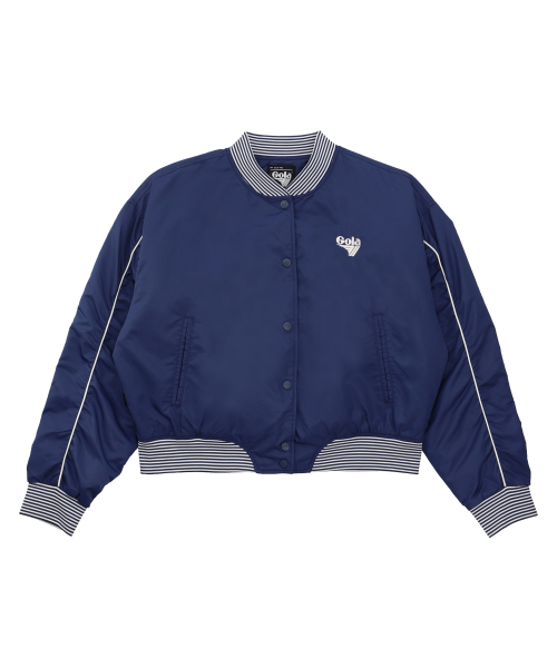 LOGO PATCH STADIUM JACKET [NAVY]