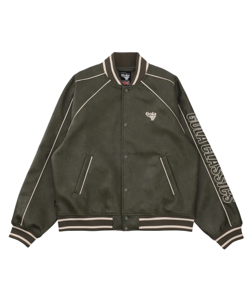 PIPING LEATEHR JUMPER [KHAKI]