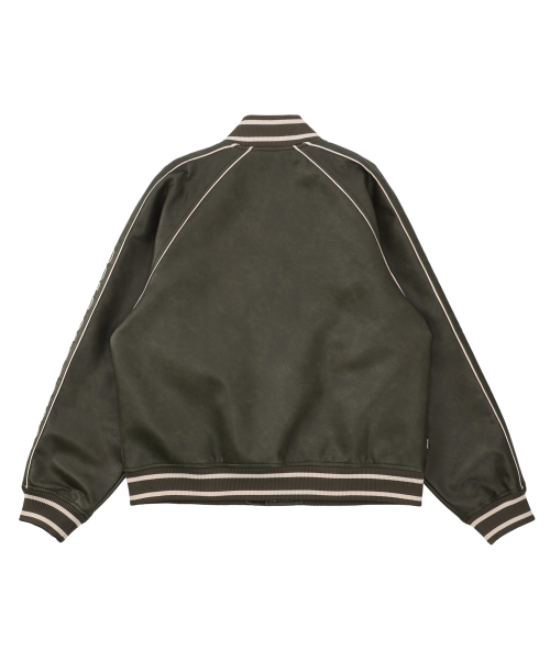 PIPING LEATEHR JUMPER [KHAKI]