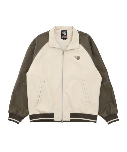 STITCH POINT LEATHER JUMPER [IVORY]