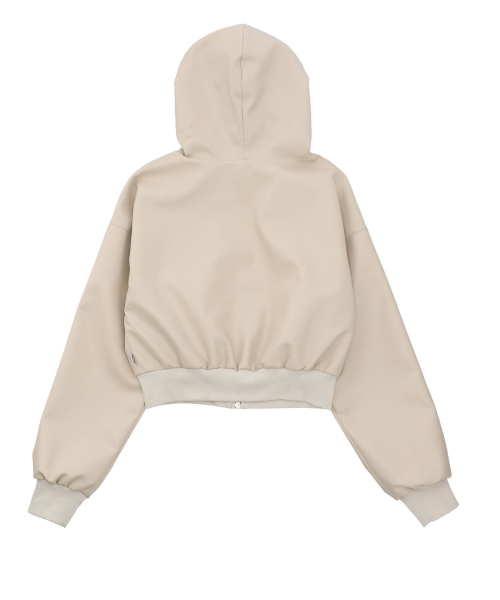 кожа худ молния джампер [BEIGE]