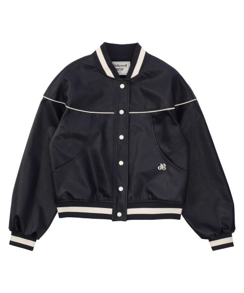 кожа пойнт куртка [NAVY]