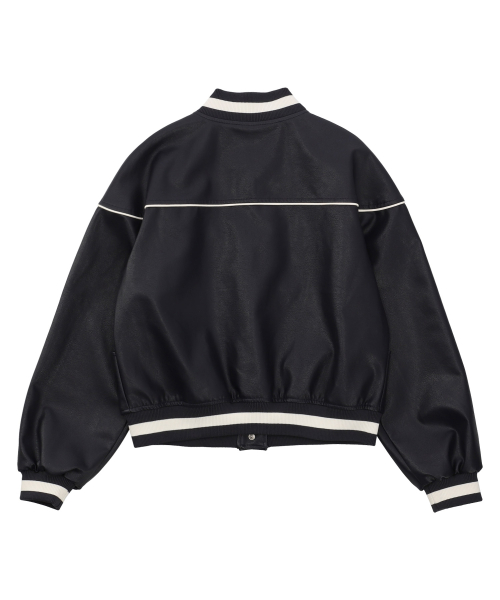 кожа пойнт куртка [NAVY]