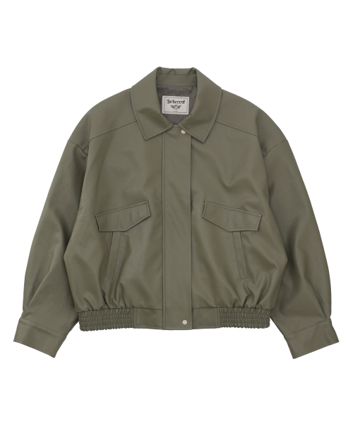 стандард кожа джампер [KHAKI]