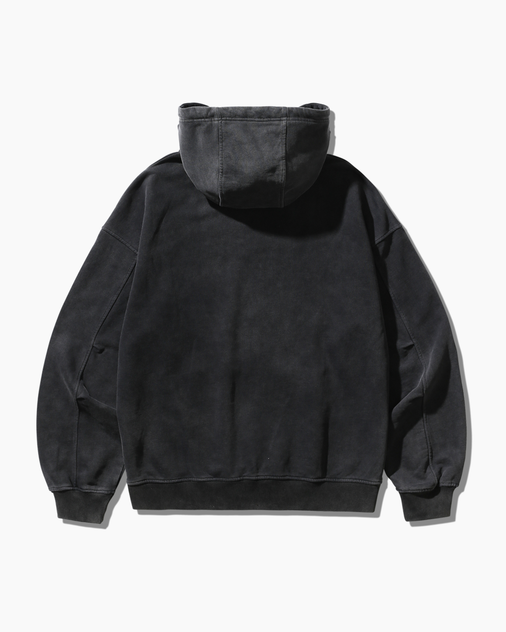 (ASI) FOUR-SEASON ESSENTIAL PIGMENT HOODED ZIP-UP_CHACOAL GRAY