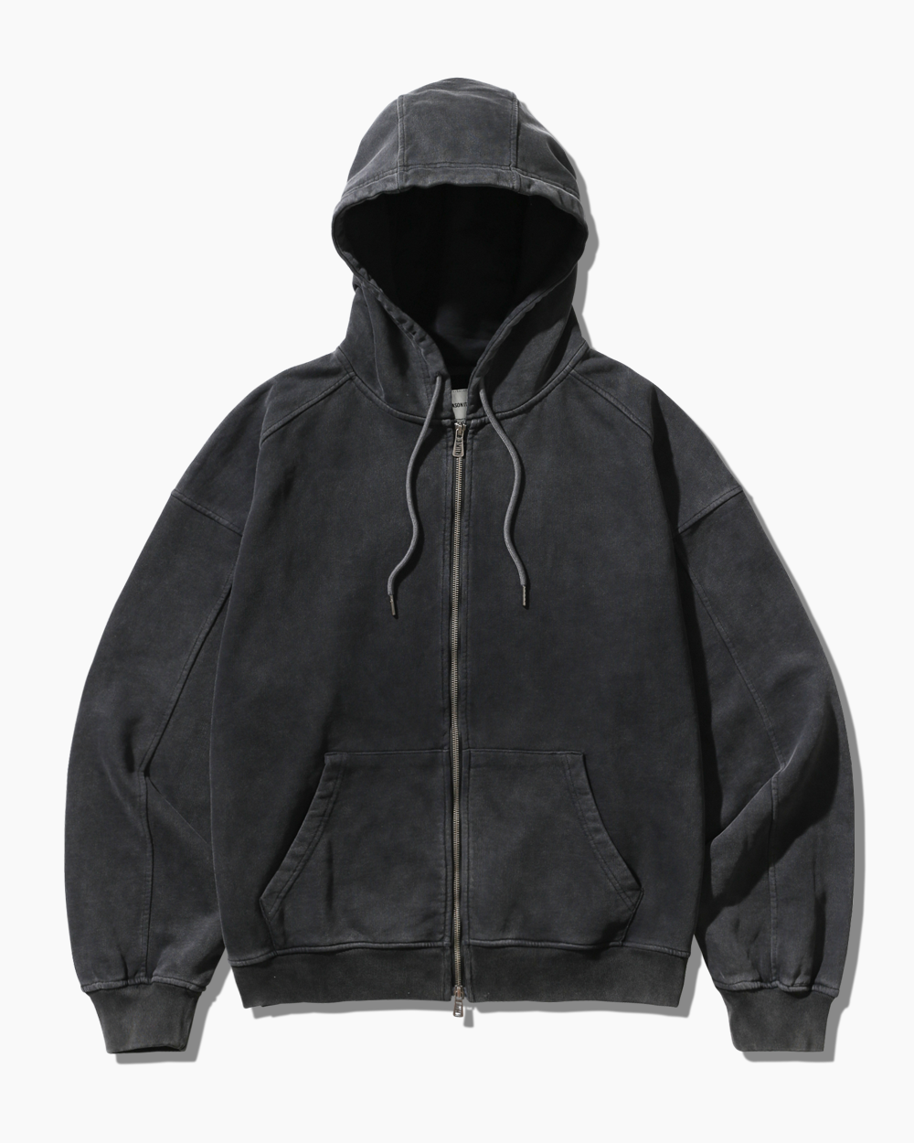 (ASI) FOUR-SEASON ESSENTIAL PIGMENT HOODED ZIP-UP_CHACOAL GRAY