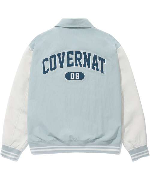 MUSINSA | COVERNAT C Logo Collar Varsity Jacket Mint