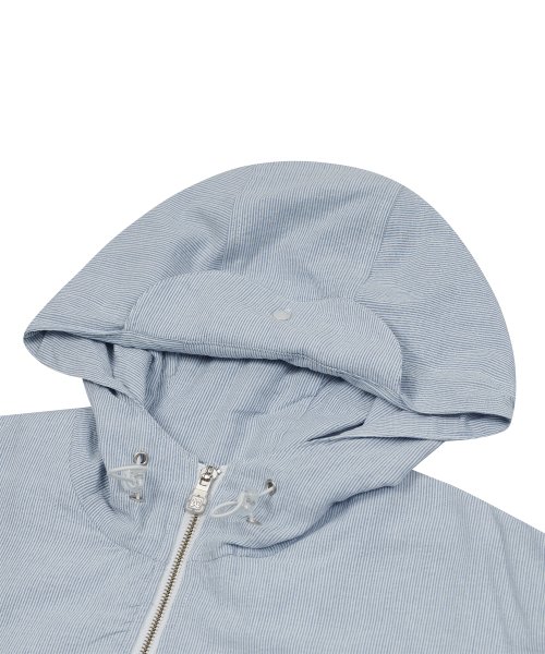 타입서비스(TYPESERVICE) Side Shirring Shirt Hooded Jacket [Blue