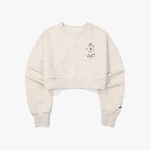 Укороченный свитшот Comfy MELANGE GREY