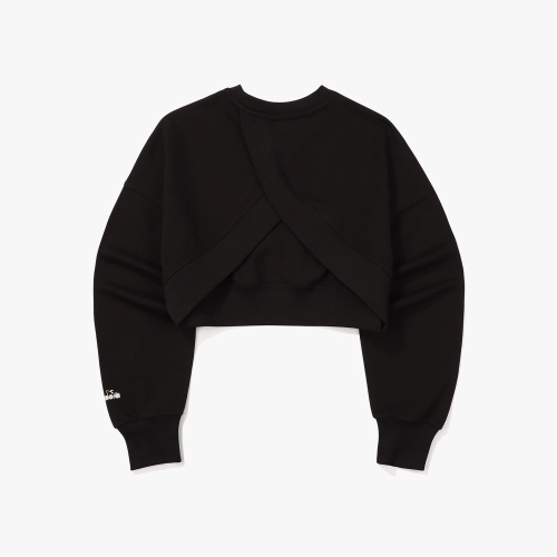 Comfy укороченный свитшот — BLACK