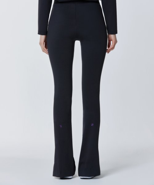 [FLER]Mini flare leggings with zip at hem.