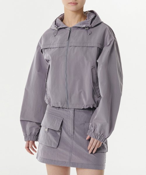 Женская ветровка с капюшоном Bright [Purple Grey]
