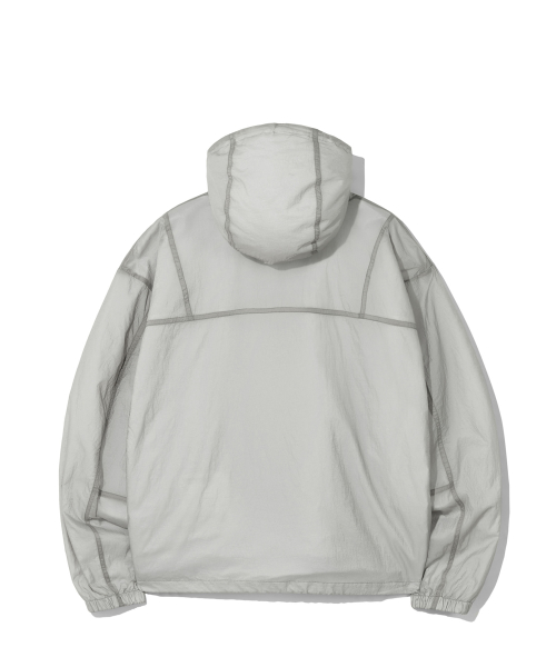 Полупрозрачная нейлоновая двухцветная ветровка_Light Gray