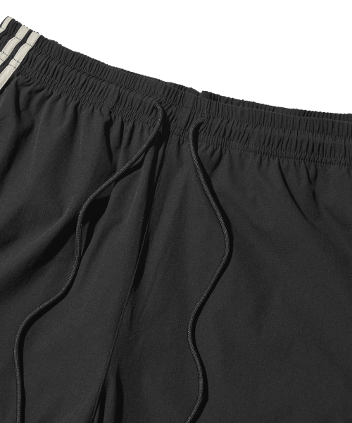 Nylon Double-Pleat Track Pants - Black thumbnail 7