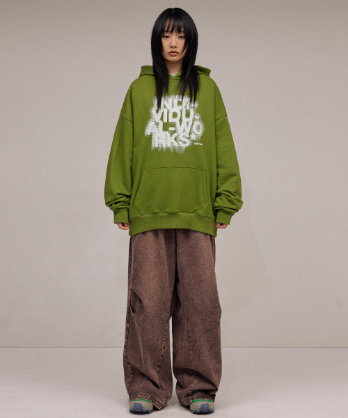 Худи Blur Effect Logo-Green