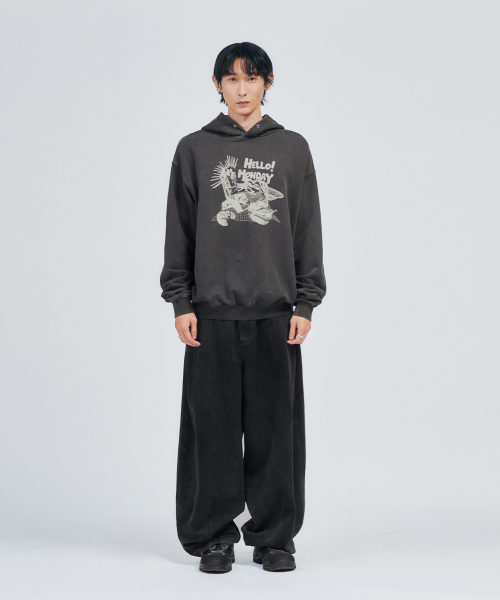 Худи с винтажным принтом Overdyed : 3 colors