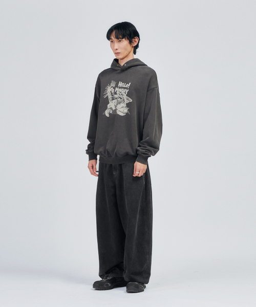Худи с винтажным принтом Overdyed : 3 colors