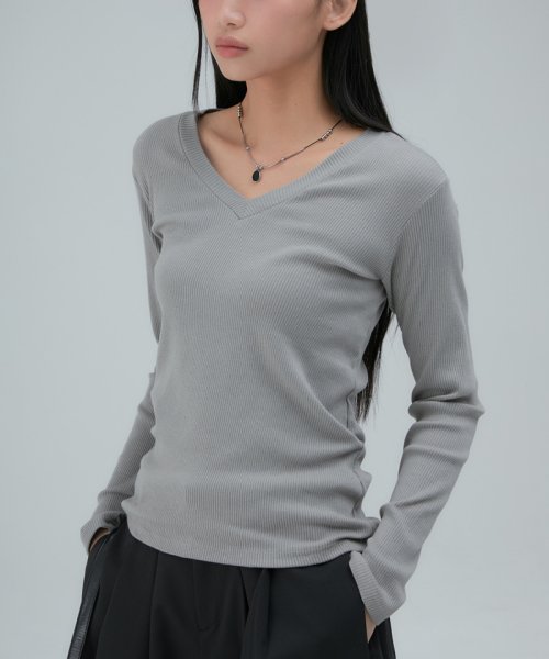 Womens long sleeve v shop neck t shirts