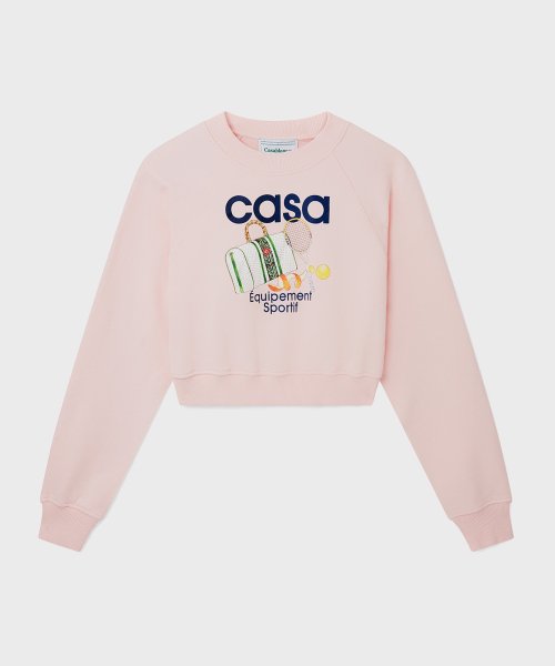 (W) Укороченный свитшот с принтом EQUIPEMENT SPORTIF Pink
