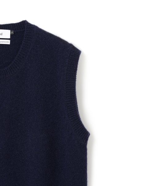 Жилет из шерсти шегги-дог 100% NAVY
