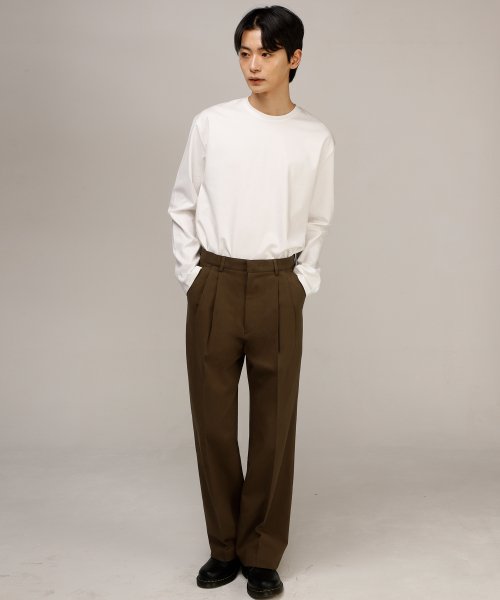 Men's Chino Tuck Wide Pants