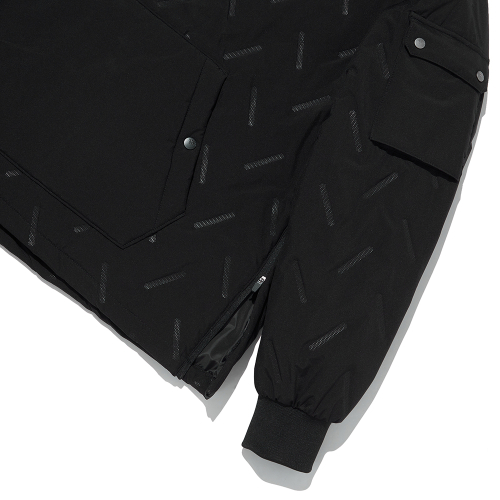 Анорак с капюшоном и стежкой Black ITY1UP06ABK