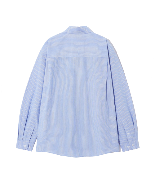 MUSINSA | YALE 60S TYPEWRITER BUSINESS POCKET STRIPE SHIRT BLUE