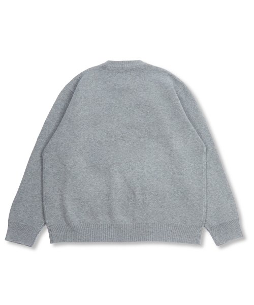Вязаный джемпер с круглым вырезом, Grey