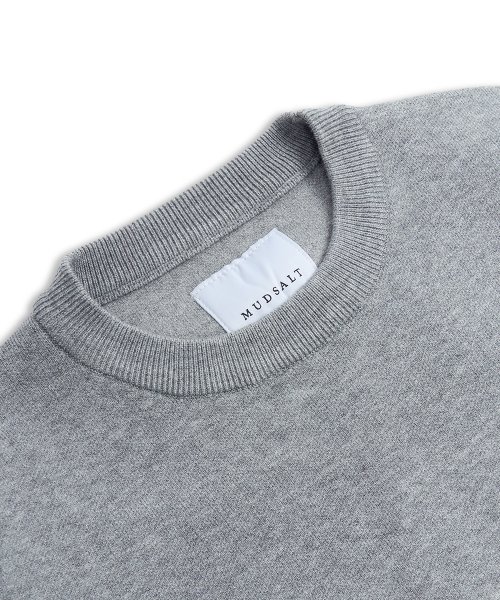 Вязаный джемпер с круглым вырезом, Grey