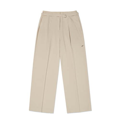 Брюки с двумя складками и ремнем [beige]