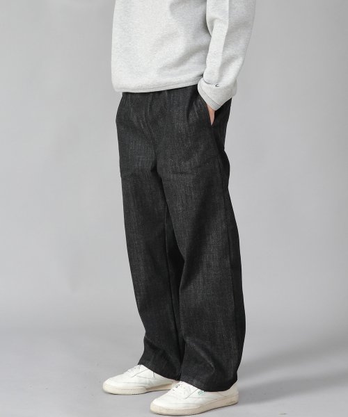 Широкие брюки EX EXW-347 Black Denim BKS