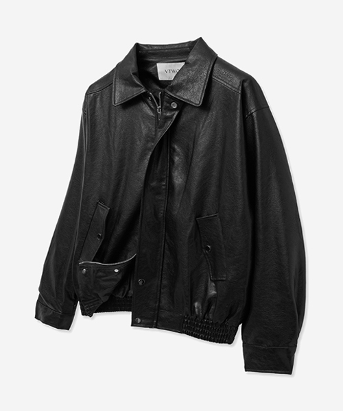 Кожаная куртка с глянцевым покрытием 465-3_Black