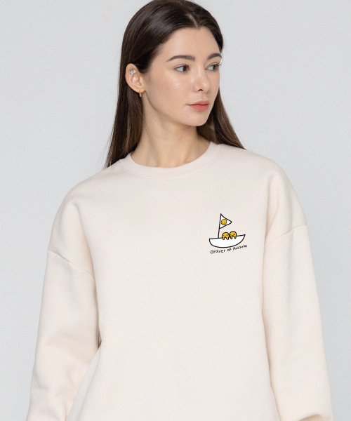 Свитшот UNISEX Sailboat Smile, Cream