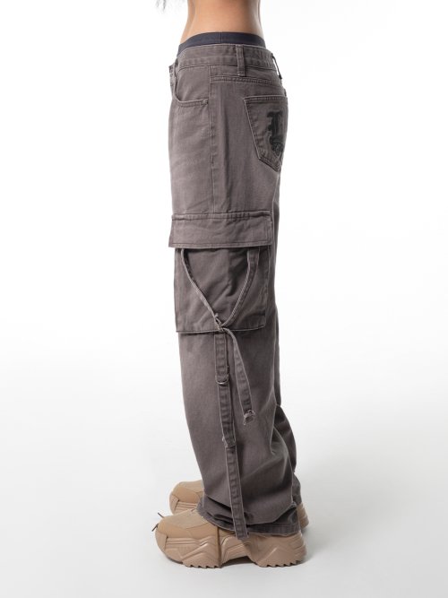 WASHING STRAP LOW-RISE джинсовый брюки DUST PINK