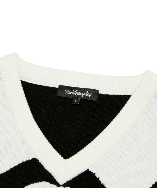 PALM TREE V-NECK KNIT жилет - IVORY