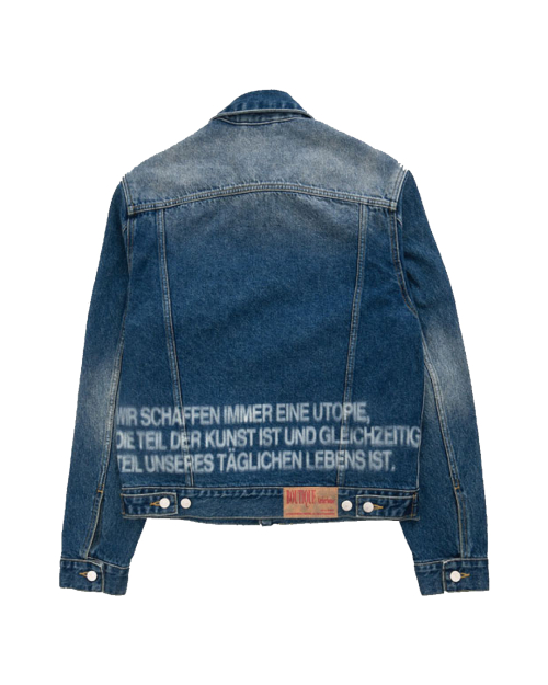 SPRAYED джинсовый куртка (LIGHT BLUE)
