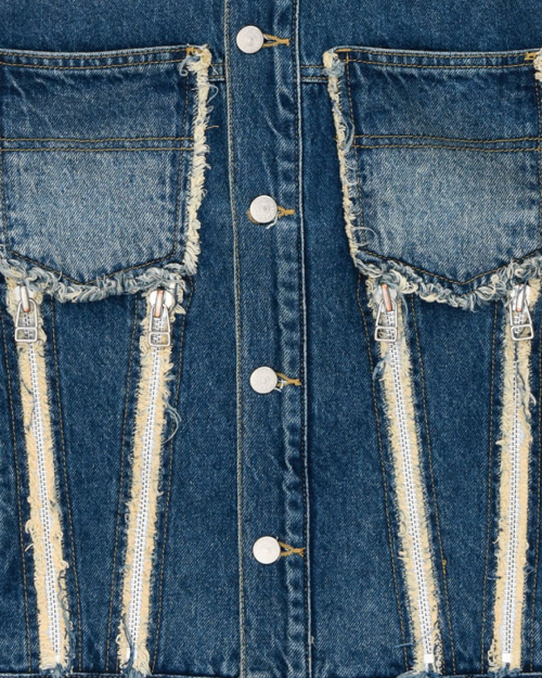 SPRAYED джинсовый куртка (LIGHT BLUE)