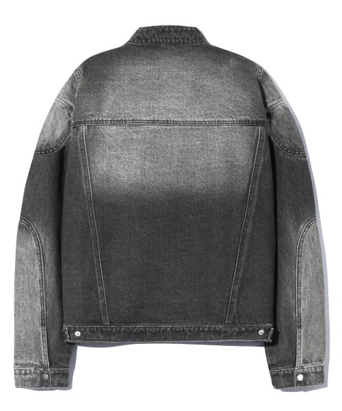 Байкерская джинсовка с эффектом потертости (LIGHT GRAY)