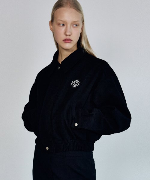 MUSINSA | NICK&NICOLE NICOLE STANDARD BLOUSON JACKET_BLACK