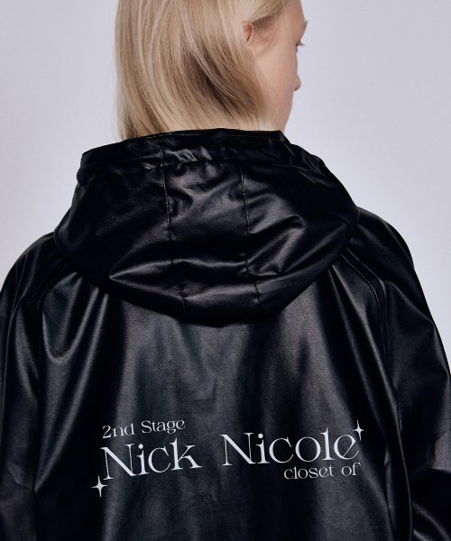 UNIQUE GLOSSY LEATHER JACKET_BLACK
